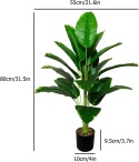 AIVORIUY Sztuczne rośliny 80 cm, zielona palma z doniczka AIVORIUY Sztuczne rośliny 80 cm, zielona palma z doniczka