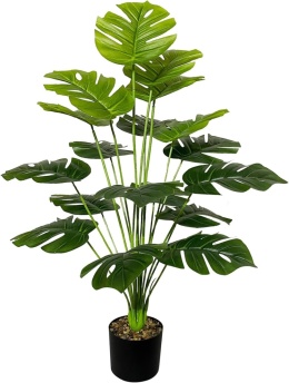 AIVORIUY Sztuczne rośliny 75 cm, zielona palma z doniczka