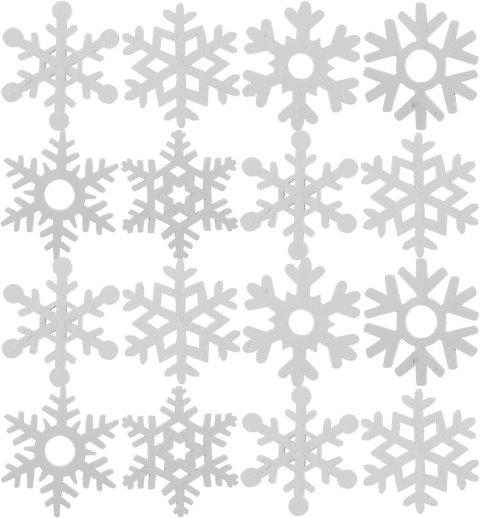 Drewniane Płatki Śniegu DIY – Zawieszki, Ozdoby, Płateczki Białe 100 szt