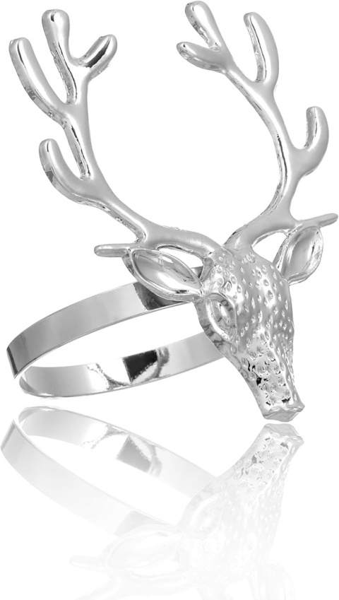 Amosfun Zestaw 4 pierścieni na serwetki , metalowe