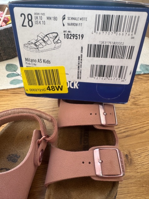 Birkenstock sandały Milano AS KIDS 1029487 PINK CLAY rozmiar 28