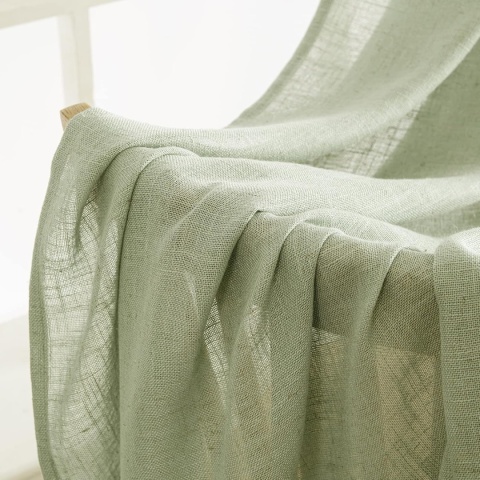 MIULEE Zasłony na przelotkach, zestaw 2 sztuk, zielone, 137 x 140 cm