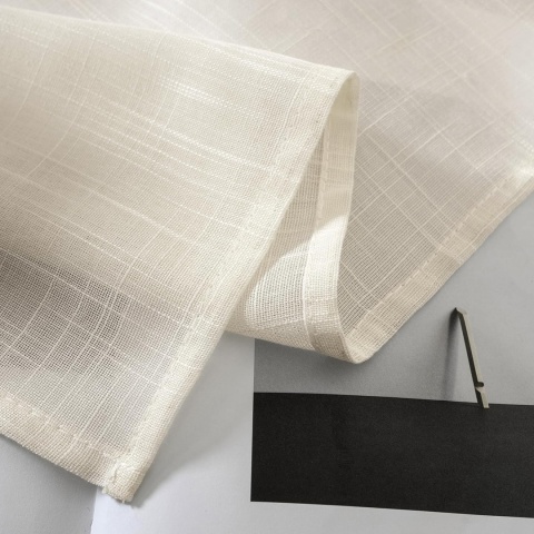 MIULEE FIRANA ZASŁONA GOTOWA KOLOR Off white 245X300 cm efekt lnu MIULEE FIRANA ZASŁONA GOTOWA KOLOR Off white 245X300 cm efekt lnu