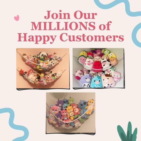 Lillys Love - Hamak do przechowywania pluszaków– duży, pakiet 2 sztuki