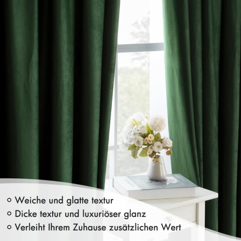 MIULEE Aksamitna zasłona z taśmą marszczącą, zestaw 2 szt 140 x 245 cm