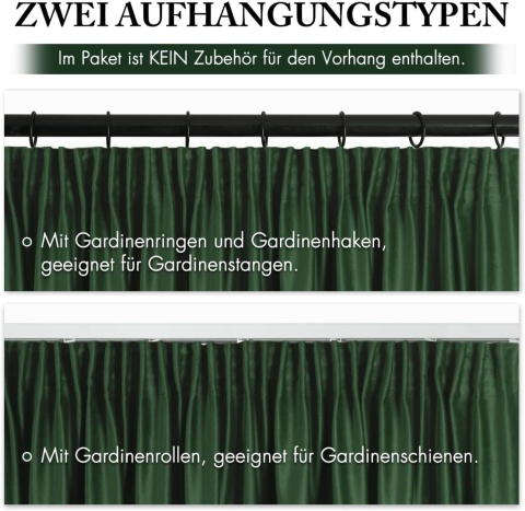 MIULEE Aksamitna zasłona z taśmą marszczącą, zestaw 2 szt 140 x 245 cm