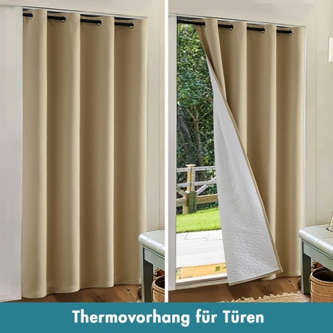 MIULEE Dwuwarstwowa zasłona termiczna 225 x 132 cm MIULEE Dwuwarstwowa zasłona termiczna 225 x 132 cm