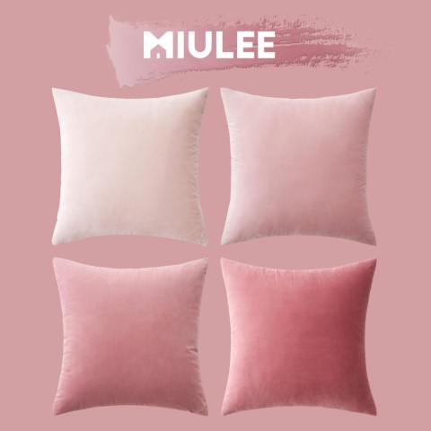 MIULEE Poszewka na poduszkę, aksamitna, dekoracyjna, 45 x 45 cm, 4 szt