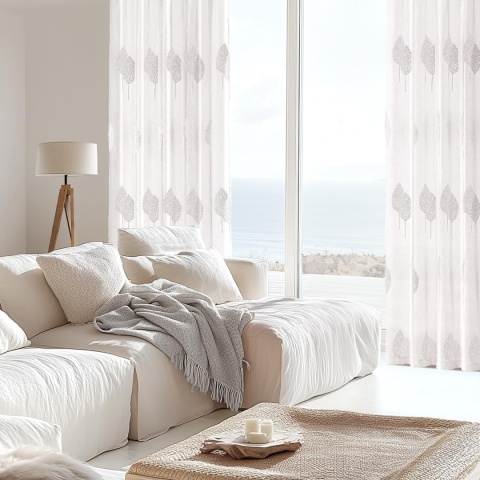 MIULEE Zasłony z taśmą marszczącą, 2 szt, białe, 140 x 245 cm