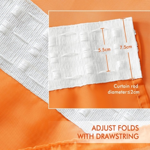 MIULEE Zasłony z taśmą marszczącą, 2 szt, z woalu, 140 x 245 cm