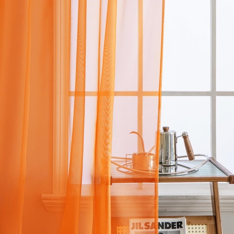 MIULEE Zasłony z taśmą marszczącą, 2 szt, z woalu, 140 x 245 cm