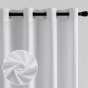 MIULEE Zasłony 2 szt, białe, z woalu, 140 x 260 cm