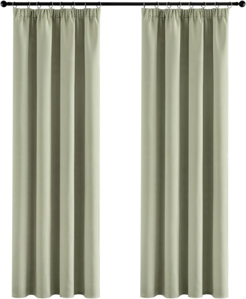 MIULEE Zasłony zaciemniające zestaw 2 sztuk 225x 140 cm, termiczne