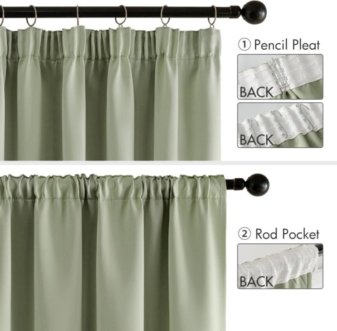 MIULEE Zasłony zaciemniające zestaw 2 sztuk 225x 140 cm, termiczne