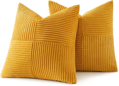 MIULEE Zestaw 2 poszewek na poduszki sztruksowe 45x 45 cm 2 sztuki MIULEE Zestaw 2 poszewek na poduszki sztruksowe 45x 45 cm 2 sztuki