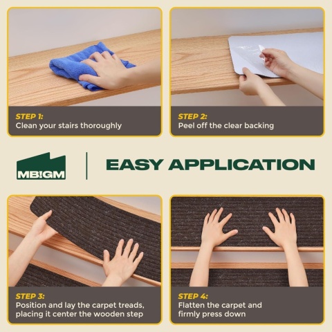 Maty na schody, samoprzylepne,15 sztuk 20 x76 cm antypoślizgowa mata