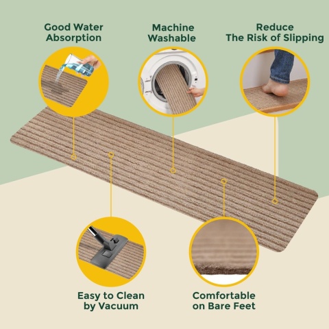 Maty na schody, samoprzylepne,15 sztuk 20 x 65 cm antypoślizgowa mata