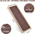 Maty na schody, samoprzylepne, brązowe ( 15 sztuk) 20 x 65 cm
