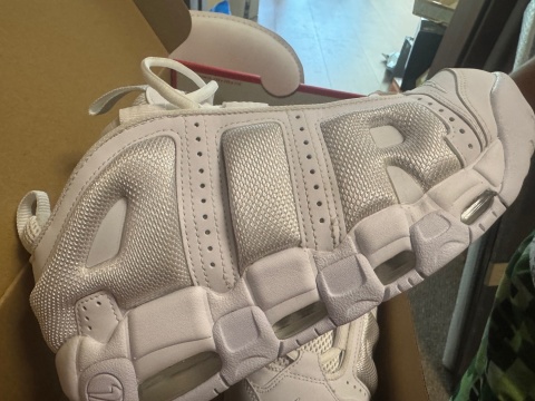 Nike Air More Uptempo Low White Blanc r 40, 25.5 cm