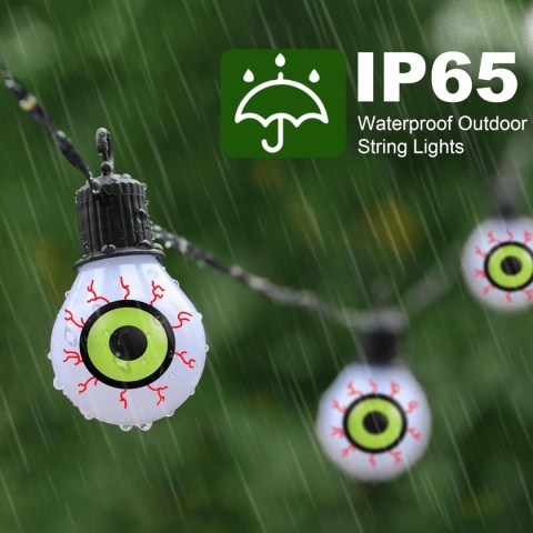 Tacobey Solarne łańcuchy świetlne na zewnątrz, z 20 żarówkami 10 m