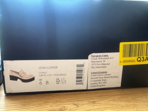 Coach Loafersy Leah CB990 Beżowy rozmiar 36.6 23 cm