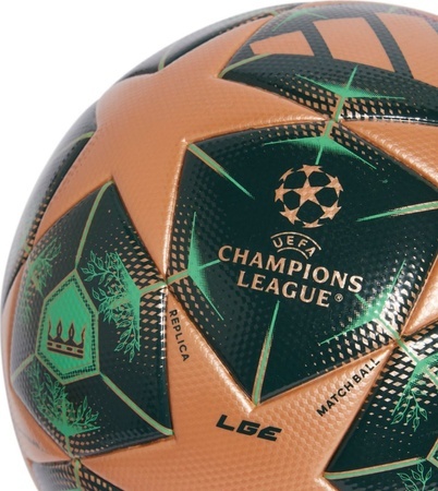 Piłka nożna adidas UCL League 24/25 Knockout Stages zielono-złota JM6825