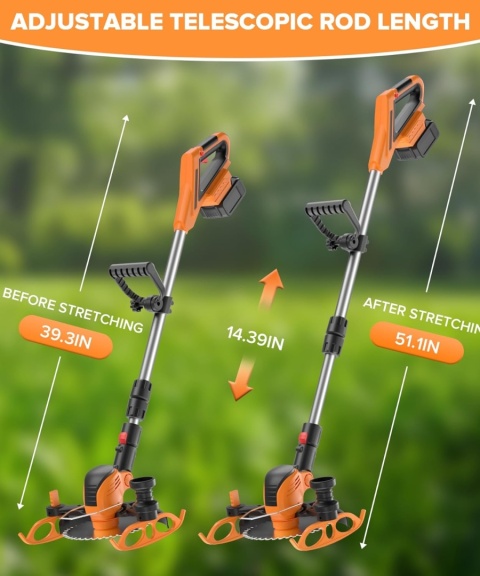 Akumulatorowa podkaszarka do trawy, elektryczna bezprzewodowa Agrico