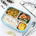 Bento Lunch Box Amropi stalowy pojemnik na żywność , sztucce