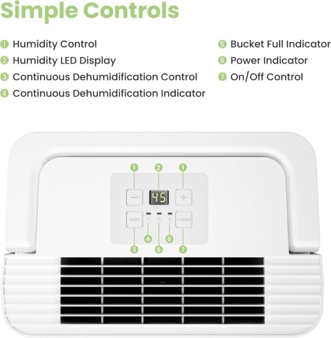 Comfee Mddn-10Den7 Osuszacz, Biały, 10 l/24 h