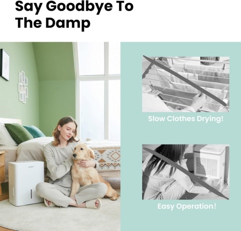 Comfee Mddn-10Den7 Osuszacz, Biały, 10 l/24 h