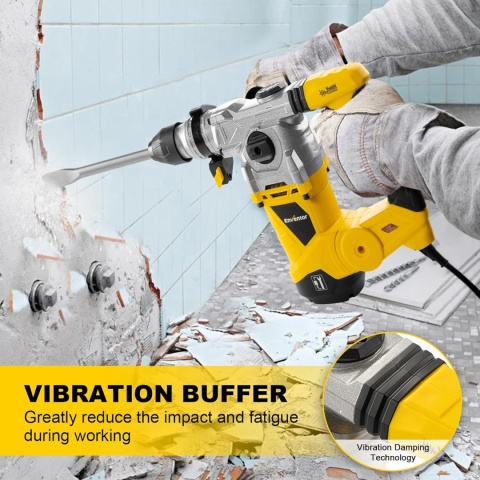 ENVENTOR Wiertarka udarowa SDS-Plus, 1500W 4-funkcyjny walizka