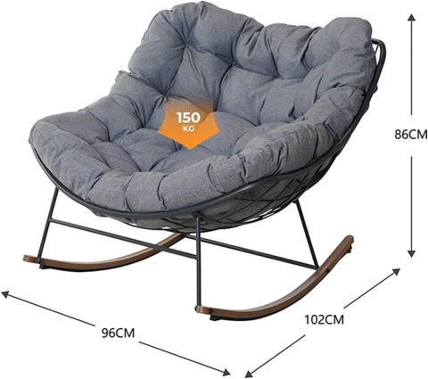 Fotel Bujany WYGODNY Ogrodowy Balkonowy miękki RONDA