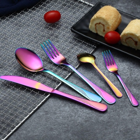 HOMQUEN 30-częściowy zestaw sztućców ze stali nierdzewnej, dla 6 osób