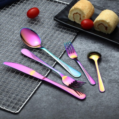 HOMQUEN 30-częściowy zestaw sztućców ze stali nierdzewnej, dla 6 osób