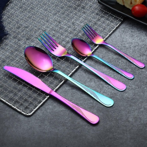 HOMQUEN 30-częściowy zestaw sztućców ze stali nierdzewnej, dla 6 osób