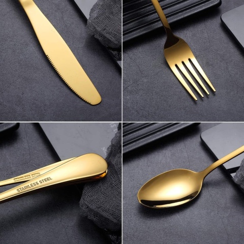 HOMQUEN 30-częściowy zestaw sztućców ze stali nierdzewnej, dla 6 osób