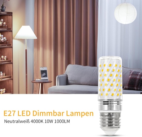I-SHUNFA LED żarówka kukurydza ściemniana 4000 K 10 W 1000 lm 4 szt