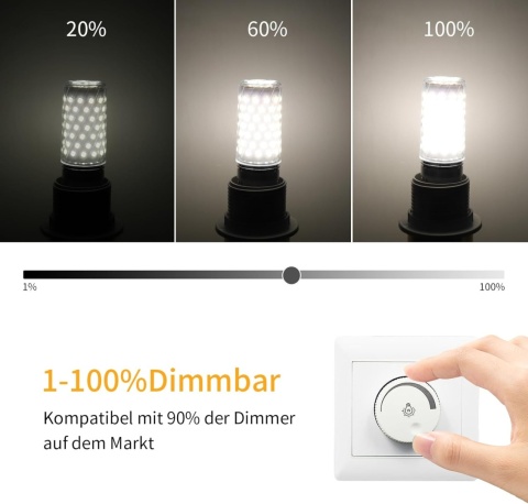 I-SHUNFA LED żarówka kukurydza ściemniana 4000 K 10 W 1000 lm 4 szt