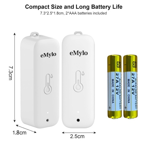 Inteligentny czujnik temperatury eMylo Zigbee Tuya alarm Alexa 2 szt