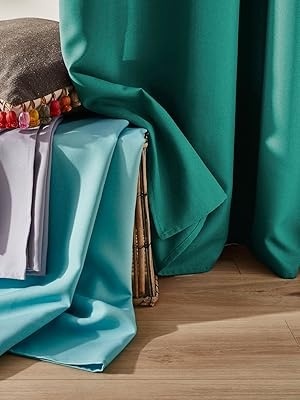 JEMIDI zasłona zaciemniajaca 140x250cm 2szt z taśmą marszczącą