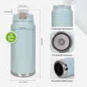 Longiang Butelka termiczna ze stali nierdzewnej, 750 ml termos bez BPA