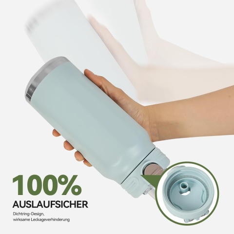 Longiang Butelka termiczna ze stali nierdzewnej, 750 ml termos bez BPA