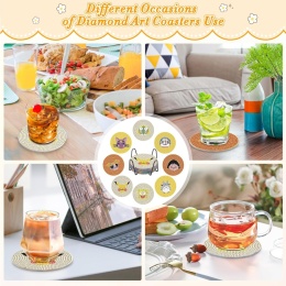 Diamentowe podkładki 5D Zestaw podstawek DIY 8 szt Haft zrób to sam kwiaty