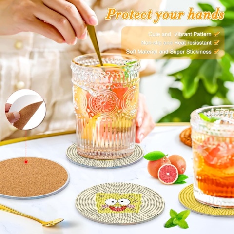 Diamentowe podkładki 5D Zestaw podstawek DIY 8 szt Haft zrób to sam kwiaty