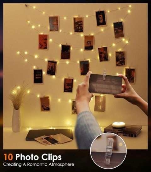 MoKo 3 w 1 akumulatorowe lampki zwijane z 8 trybami wodoodporna 10 m