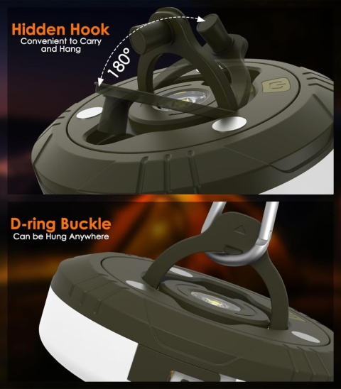 MoKo 3 w 1 akumulatorowe lampki zwijane z 8 trybami wodoodporna 10 m