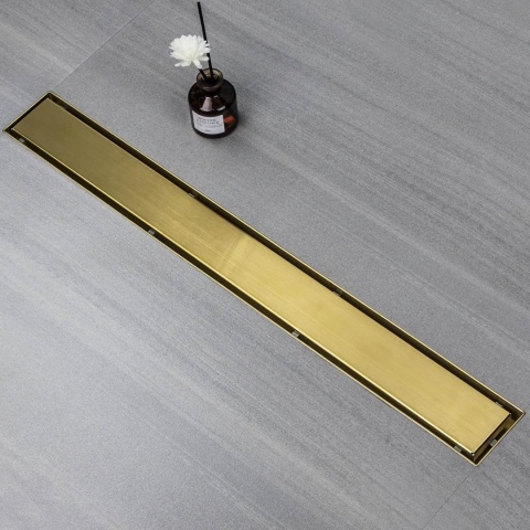 Odpływ prysznicowy liniowy sunrik 80 cm złoty