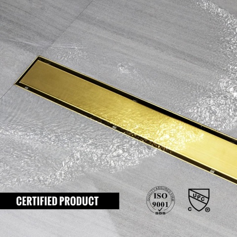 Odpływ prysznicowy liniowy sunrik 80 cm złoty