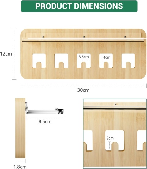Organizer na klucze - wieszak - 30cm x 14cm - przedpokój - korytarz