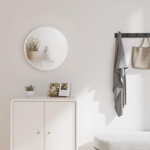 Produkt bez nazwDripex Okrągłe Lustro Ścienne 40 cm aluminiowa rama